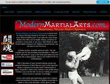 Tablet Screenshot of modernmartialarts.com